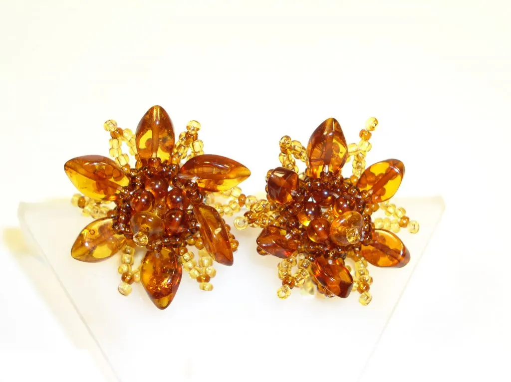 Серьги из янтаря